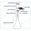 Aparato de vidrio de laboratorio para filtración por solvente